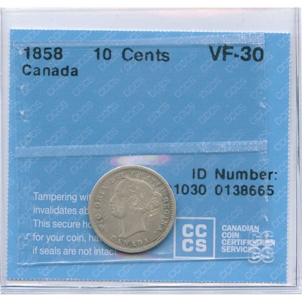 1858 Ten Cents