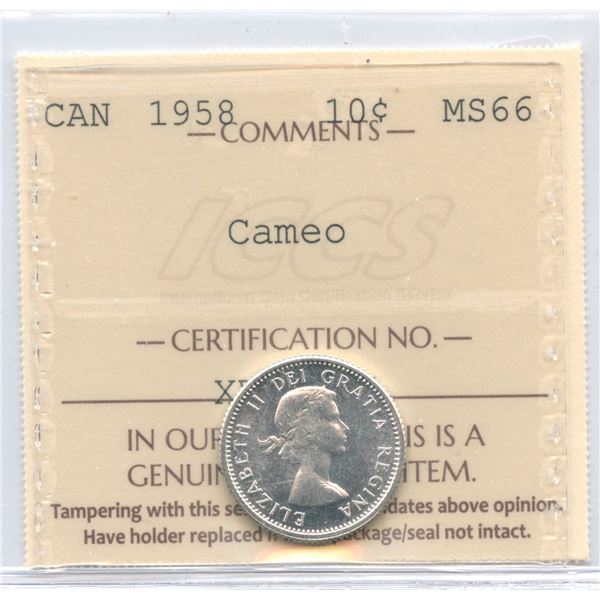 1958 Ten Cents