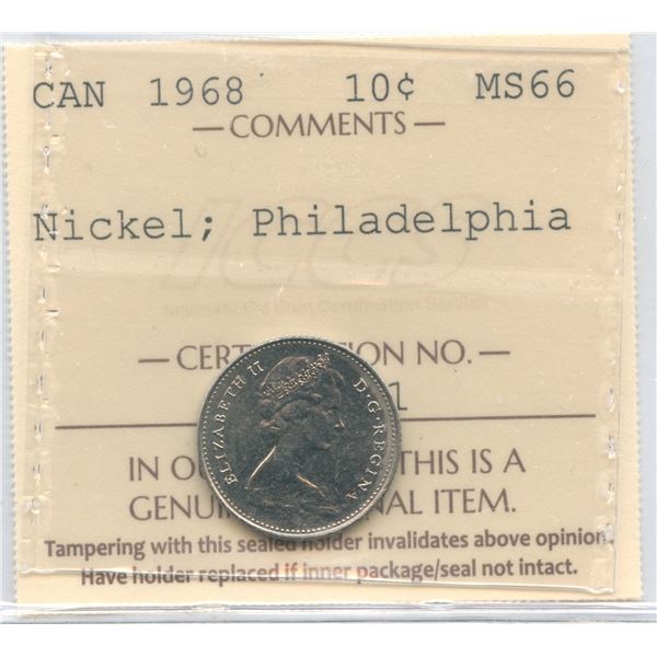 1968 Ten Cents