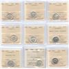 Image 1 : 1937-1956 Canadian Ten Cents - ICCS Graded Lot of  14 Coins