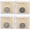 Image 1 : 1881H, 1901, 1905, 1907 Twenty-Five Cents All ICCS Graded