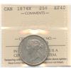 Image 1 : 1874H Twenty-Five Cents