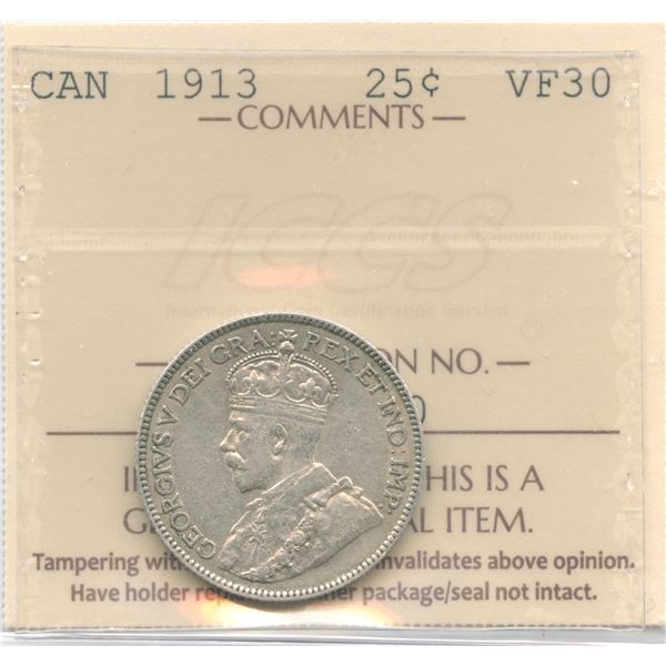1913 Twenty-Five Cents