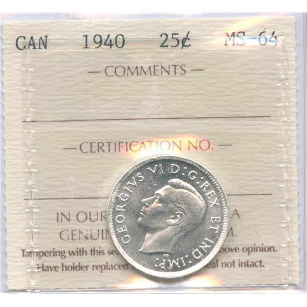 1940 Twenty-Five Cents