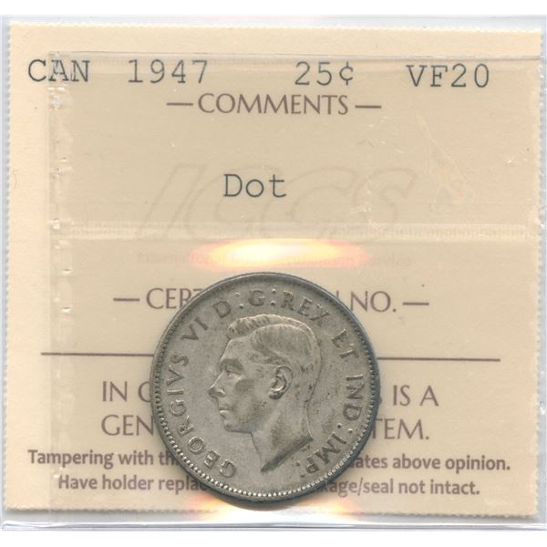 1947 Twenty-Five Cents - DOT