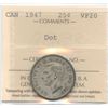Image 1 : 1947 Twenty-Five Cents - DOT