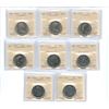Image 1 : 1969-2026 Fifty Cents - ICCS Graded Lot of 8