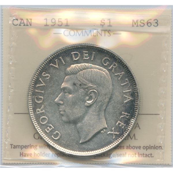 1951 Silver Dollar