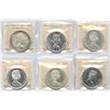 Image 1 : 1953 - 1972 Silver Dollars - ICCS Graded Lot of 6
