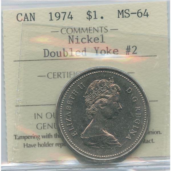 1974 Nickel Dollar - Double Yoke #2