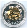 Image 2 : 1999 Nunavut Proof $2 Silver with Gold Plating