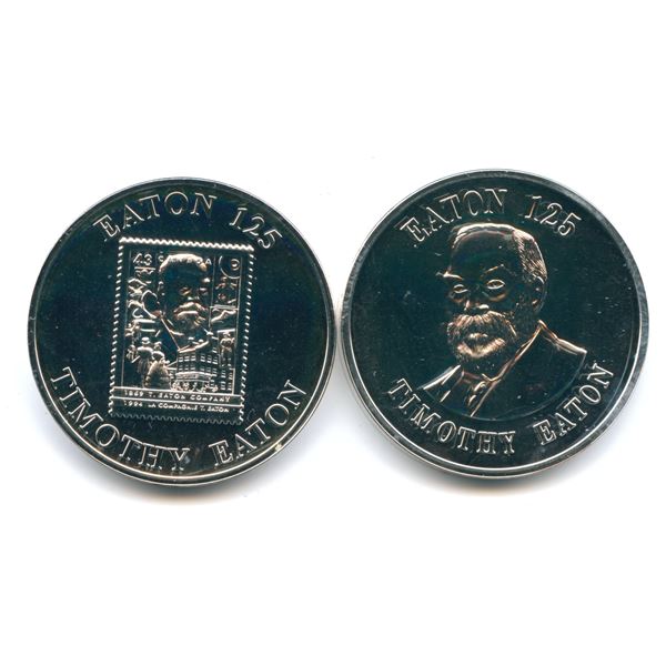 Eaton's 125th Anniversary Fine Silver Medallion - Lot of 2