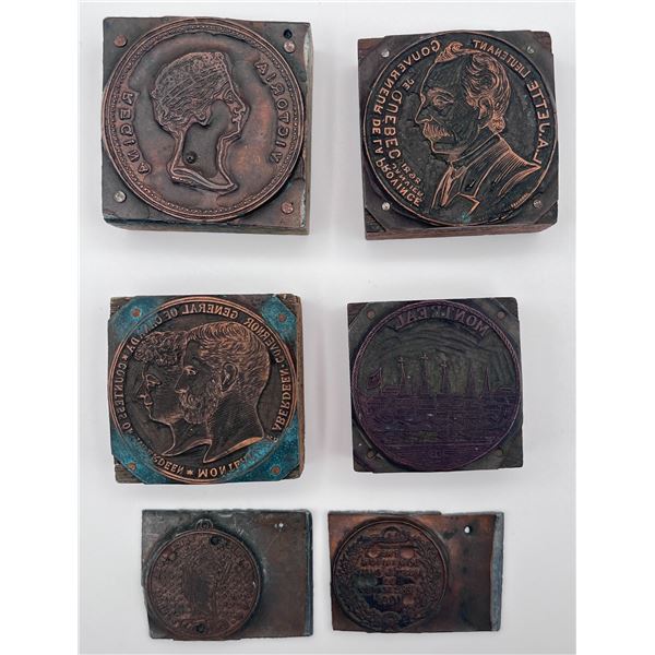 Wood & Metal Cuts Printers' Blocks - Lot of 6