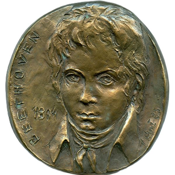 Dora De Pédery-Hunt Personnel Medal. Beethoven 1804. 1983.