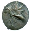 Image 1 : Dora De Pédery-Hunt Personnel Medal. Hand holding a maple branch. 1978.