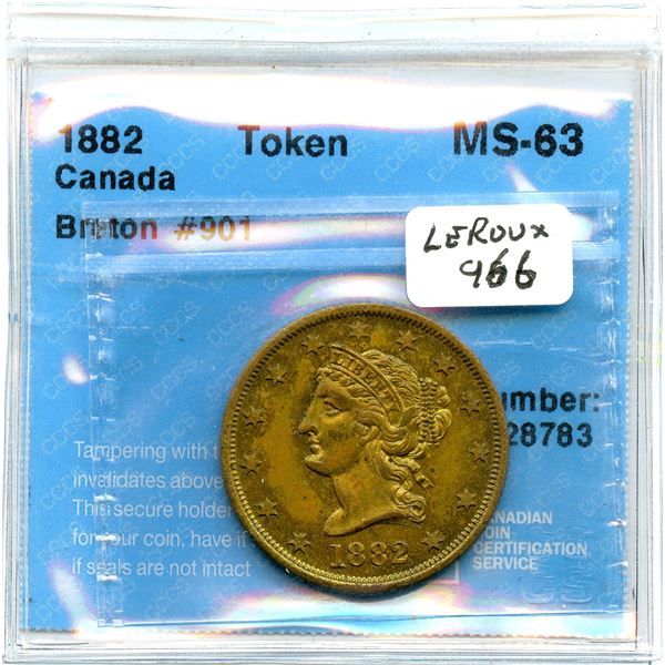 Lot of Seven LeRoux Tokens and Medals.