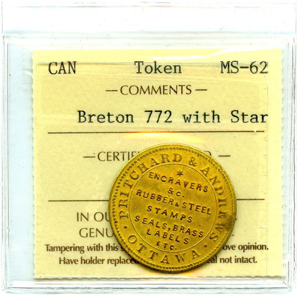 Lot of Two Pritchard & Andrews Tokens.