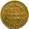 Image 1 : Lot of Three E. Renaud ½ Pain Bakery Tokens.