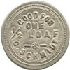 Image 5 : Lot of Three C. Schmidt ½ Loaf Bakery Tokens.