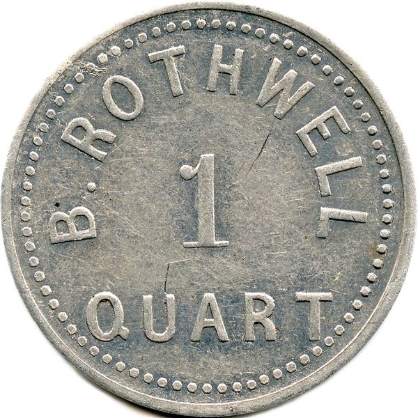Lot of Four B. Rothwell Dairy Tokens.