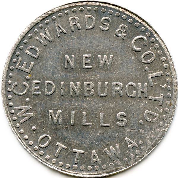 Lot of Two W.C. Edwards 1 Cord Wood Tokens.