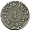 Image 2 : Lot of Two W.C. Edwards 1 Cord Wood Tokens.