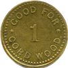 Image 4 : Lot of Two W.C. Edwards 1 Cord Wood Tokens.