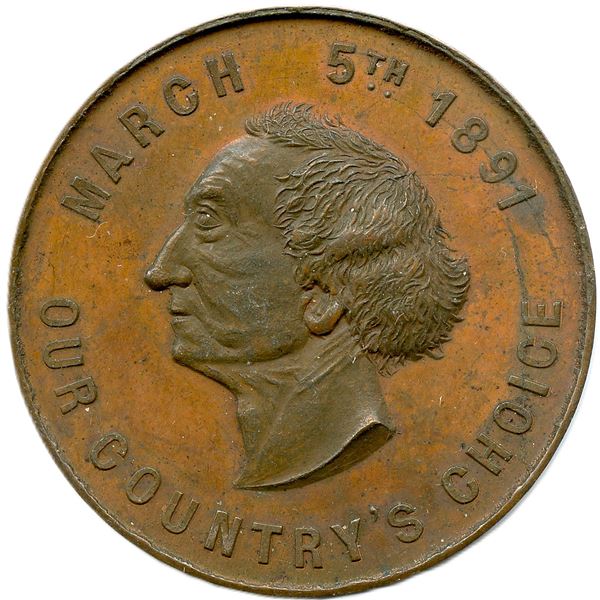 Lr. 1572c, Copper. Our Country's Choice 1891,