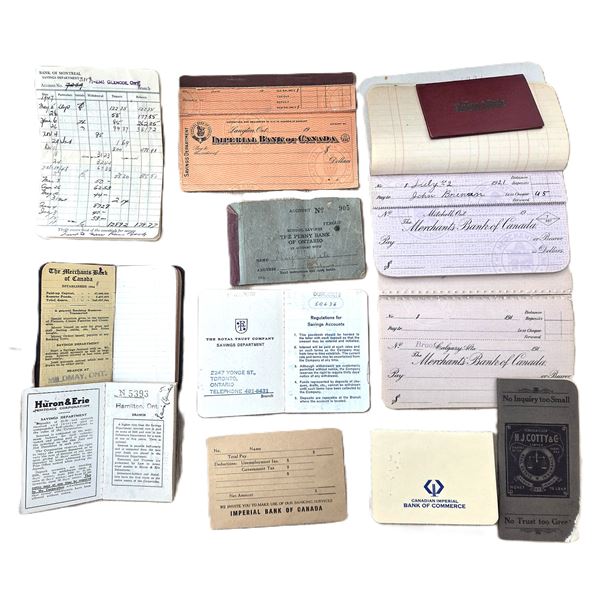 Lot of Twenty Canadian Banking Items.