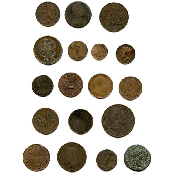 Lot of 63 Treasure Chest of Coins and Tokens.