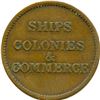 Image 10 : Lot of Eleven Ships Colonies & Commerce Tokens.