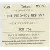 Image 4 : Lot of Two ICCS Graded Prince Edward Island Tokens