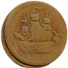 Image 1 : Lot of Two Lees 3 Ships Colonies and Commerce Blacksmith Tokens.
