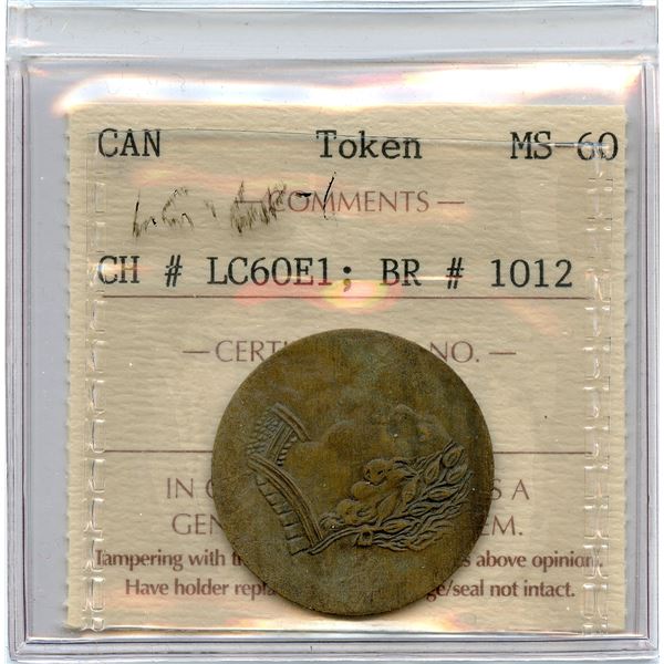 Lot of Two Bust and Harp Tokens.
