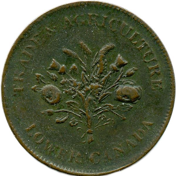 Lot of Fifteen Lower Canada Tokens.