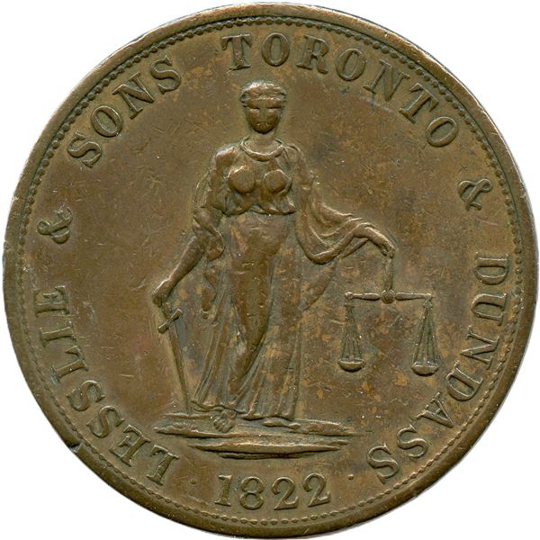 1822 Lesslie & Sons 2 Pence.