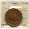 Image 1 : TOKENS OF UPPER CANADA, 1857 Penny