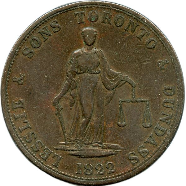 1822 Lesslie & Sons 2 Pence.