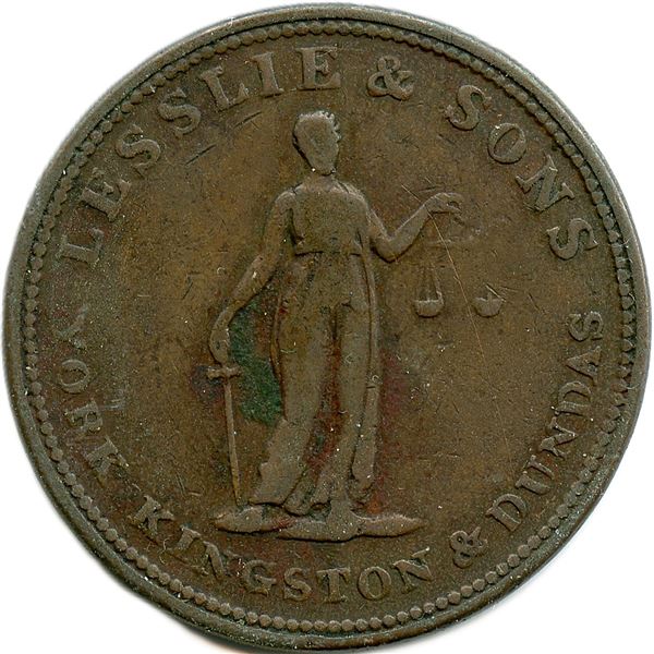Lot of Ten Upper Canada Tokens.