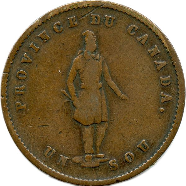 Lot of Seven Quebec Bank Tokens.