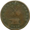 Image 6 : Lot of Four Counterstamped Tokens and USA Large Cent.