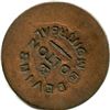 Image 7 : Lot of Four Counterstamped Tokens and USA Large Cent.
