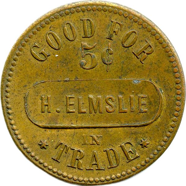 Lot of Five Breton Post Confederation Tokens.