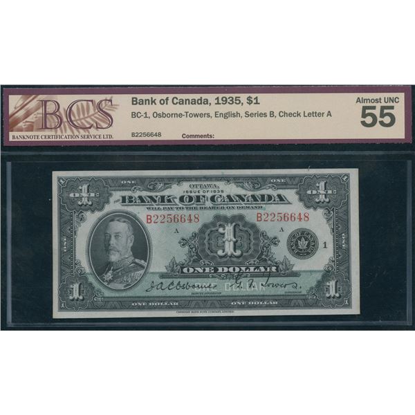 Bank of Canada $1, 1935 - B Series