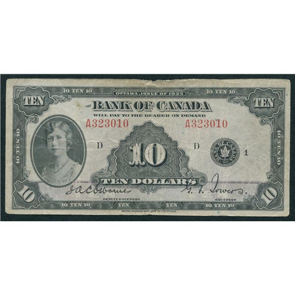 Bank of Canada $10, 1935