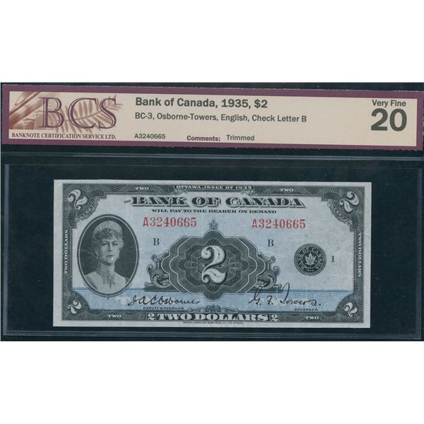 Bank of Canada $2, 1935