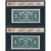 Image 2 : Bank of Canada $1, 1937 - BCS Graded Lot of 2