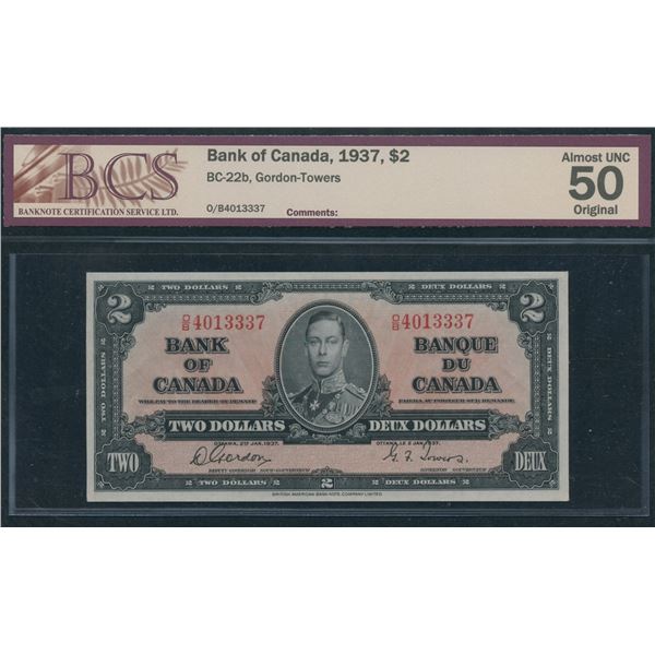 Bank of Canada $2, 1937