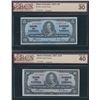 Image 2 : Bank of Canada $5, $10, 20, 1937 - BCS Graded Lot of 3