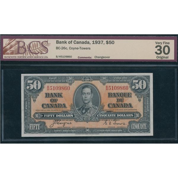 Bank of Canada $50, 1937